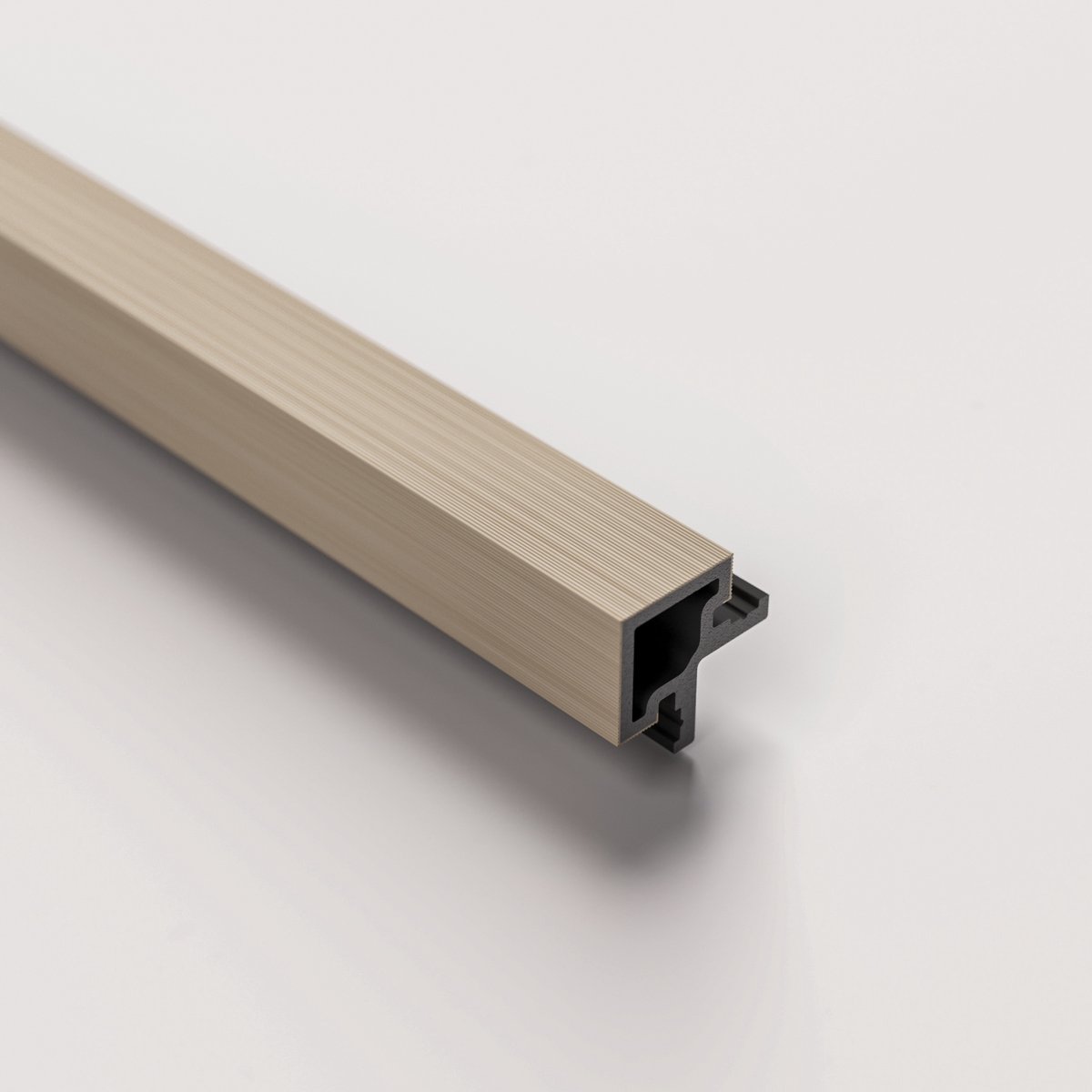 Barnwoodweb WPC Hoekprofiel Zand – 270 × 4,9 × 4,9 cm - Afwerkhoek voor WPC Buitenpanelen Zand