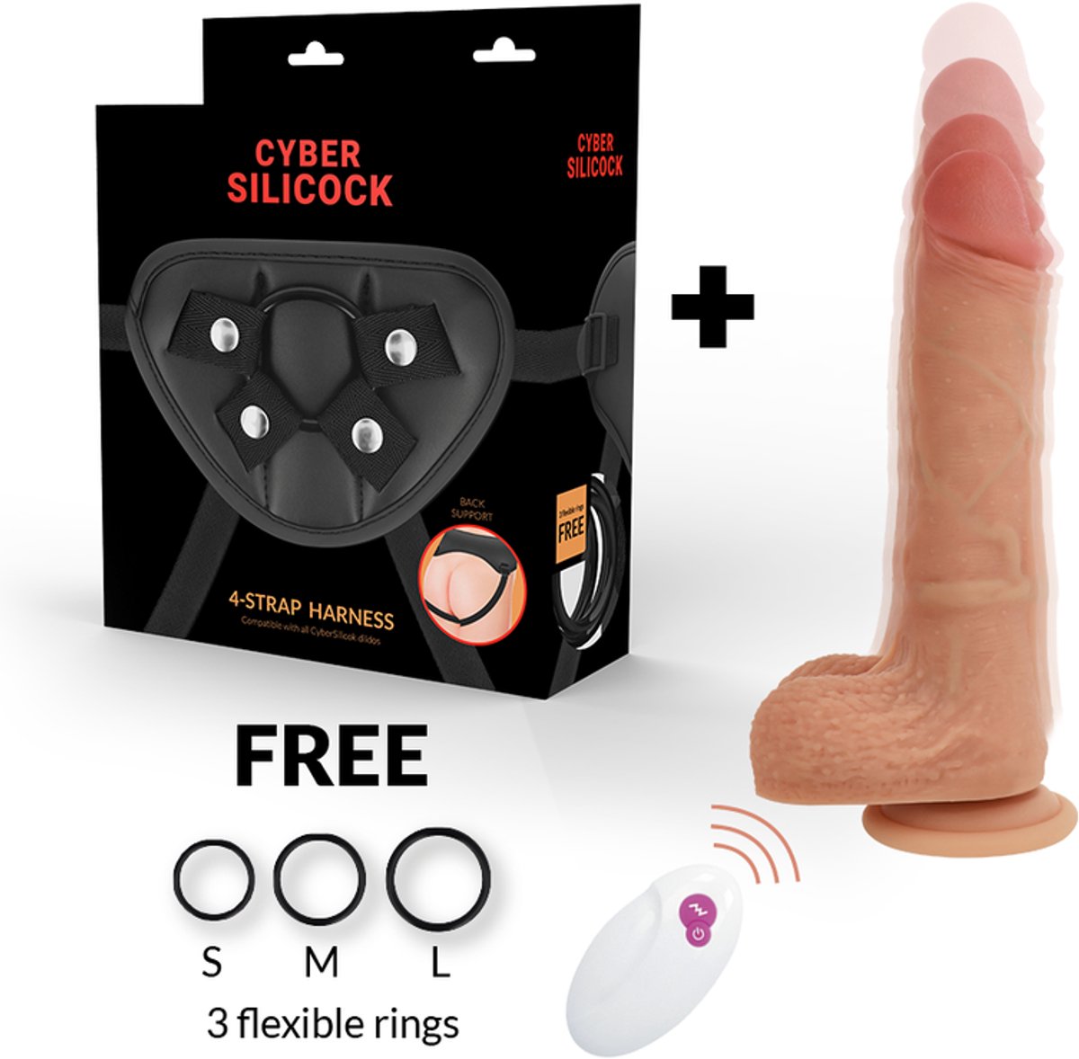 Cyber Silicock - Strap-On Master Huck Remote Control