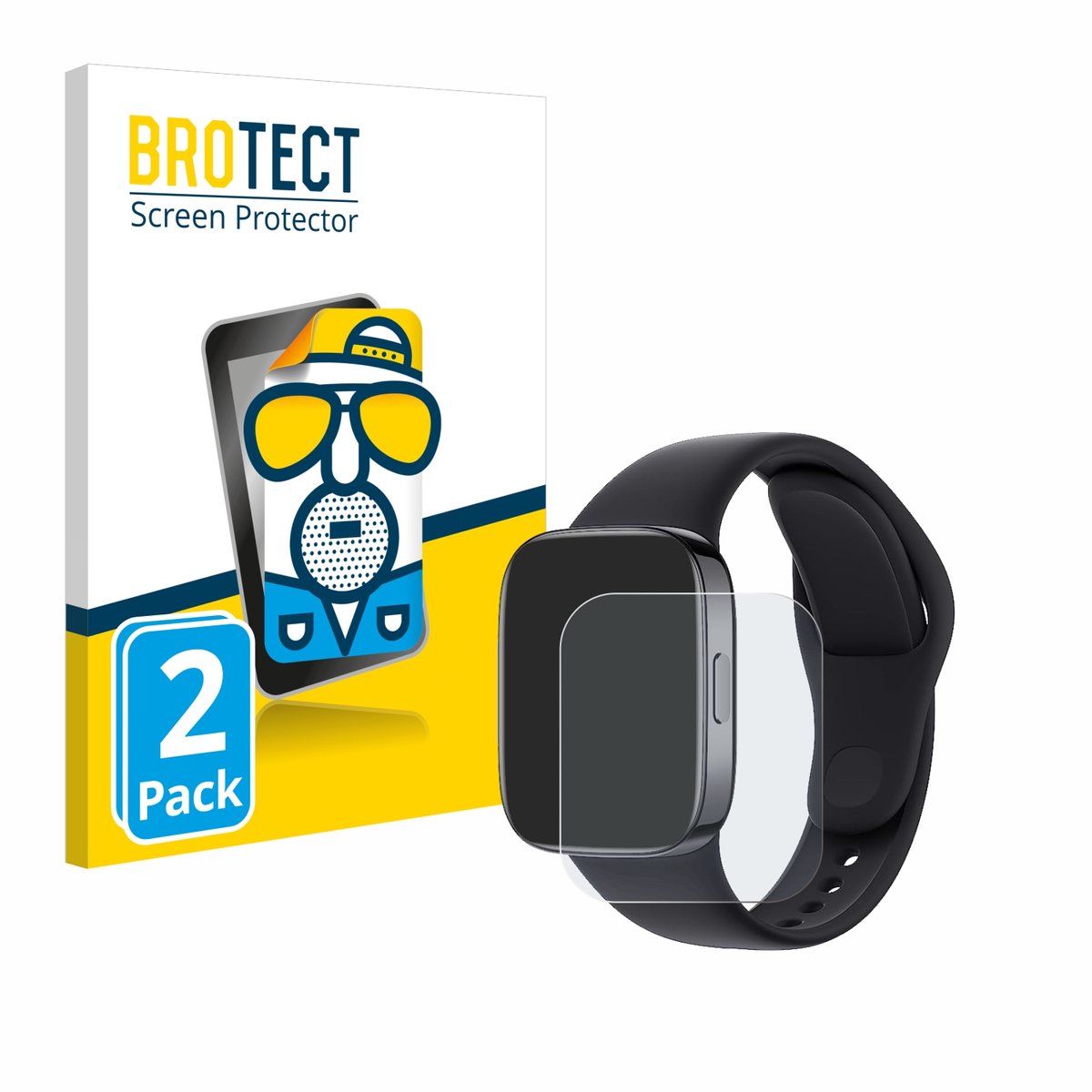 BROTECT - Screenprotector voor Xiaomi Redmi Watch 3 - Folie Beschermfolie matte 2 Stuks
