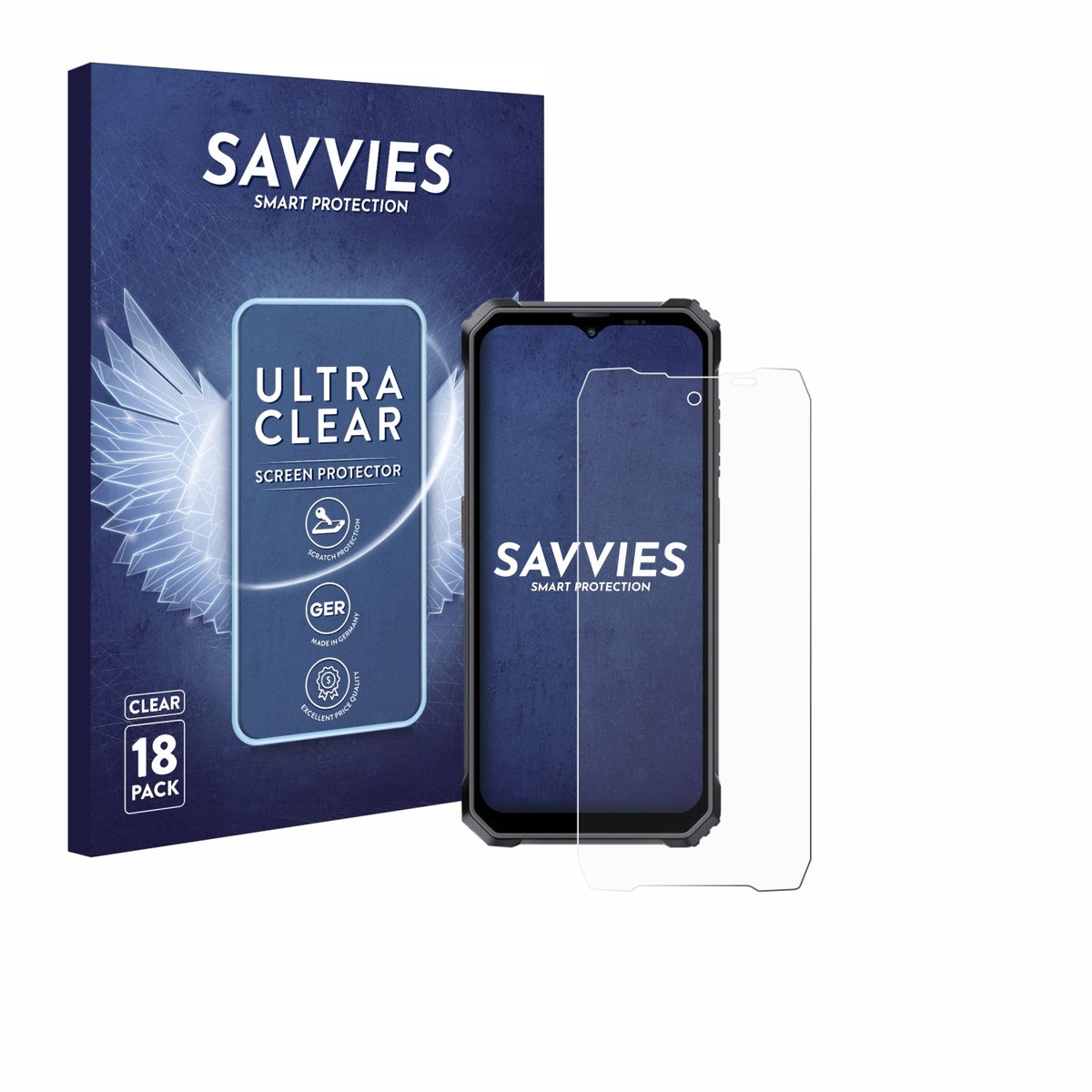 Savvies - Screenprotector voor Blackview BL7000 - Folie Beschermfolie transparant 18 Stuks