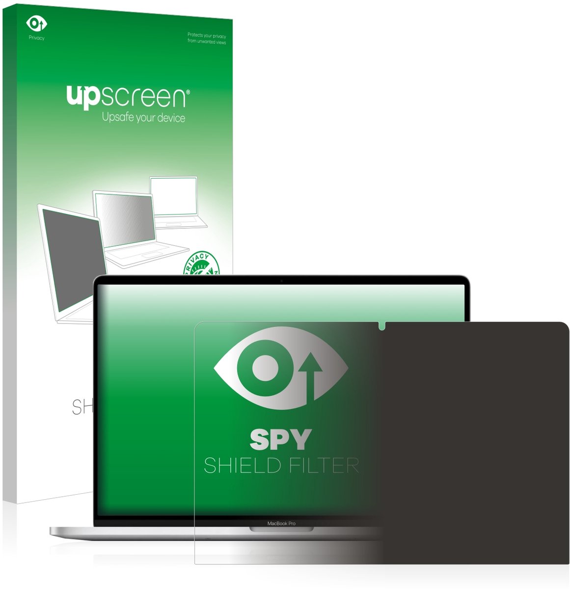 upscreen - privacyscherm voor Apple MacBook Pro 16" 2019 - privacy filter screenfilter Blauwlichtfilter