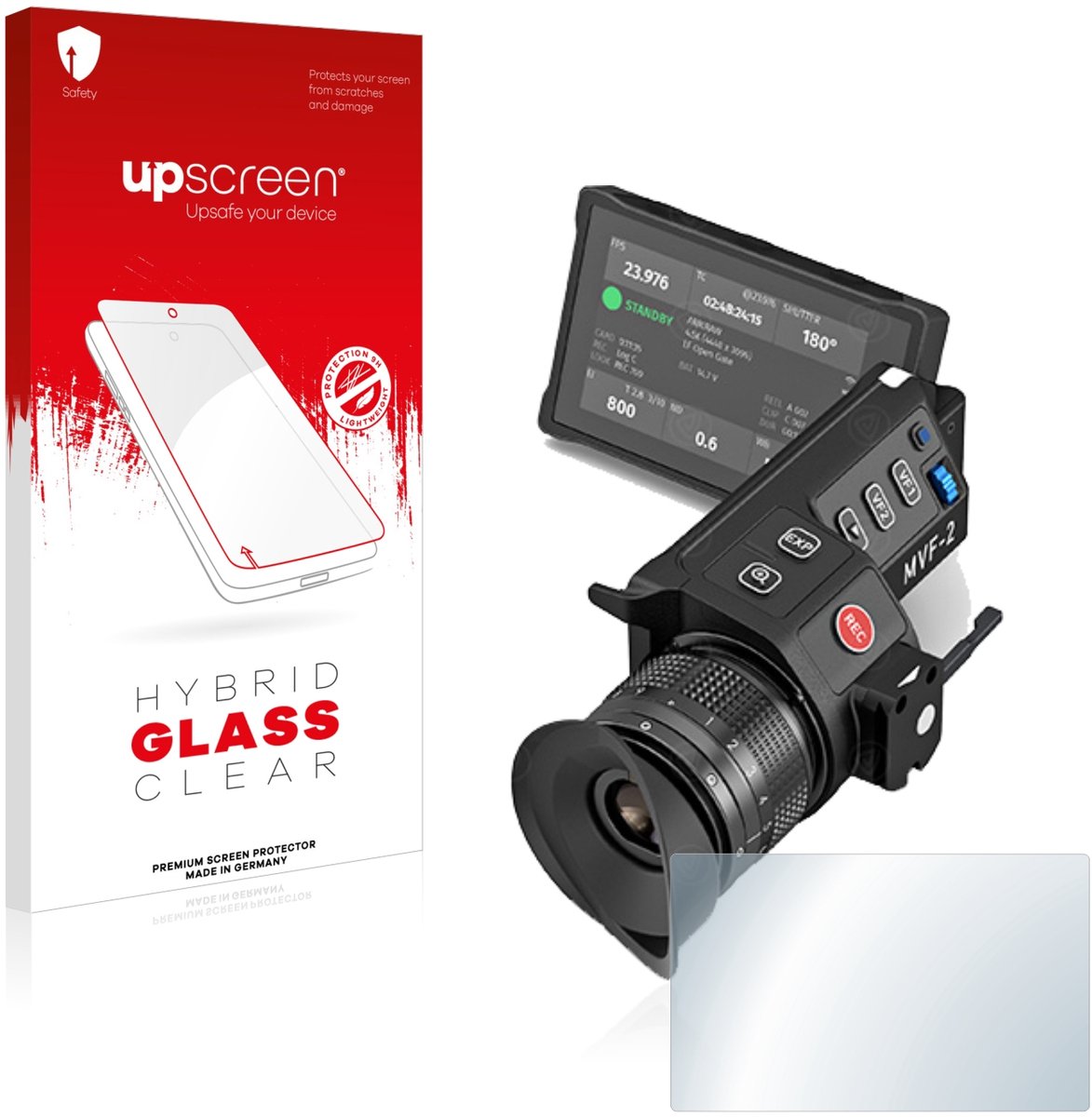 upscreen - Screenprotector voor Arri MVF-2 - Folie Beschermfolie Beschermglas transparant