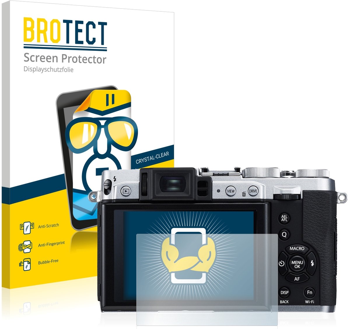 BROTECT - Screenprotector voor Fujifilm X30 - Folie Beschermfolie transparant 2 Stuks