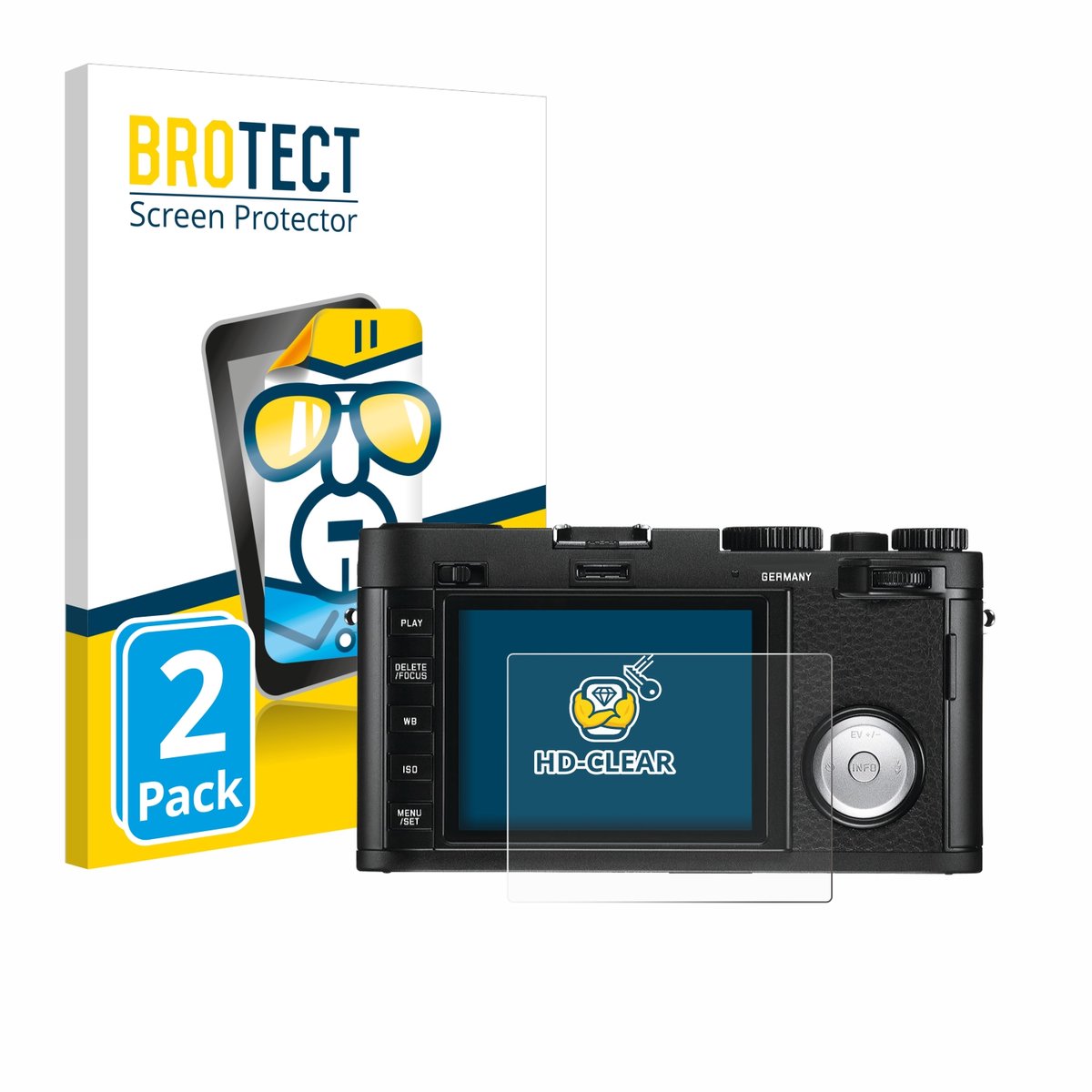 BROTECT - Screenprotector voor Leica X Vario - Folie Beschermfolie transparant 2 Stuks