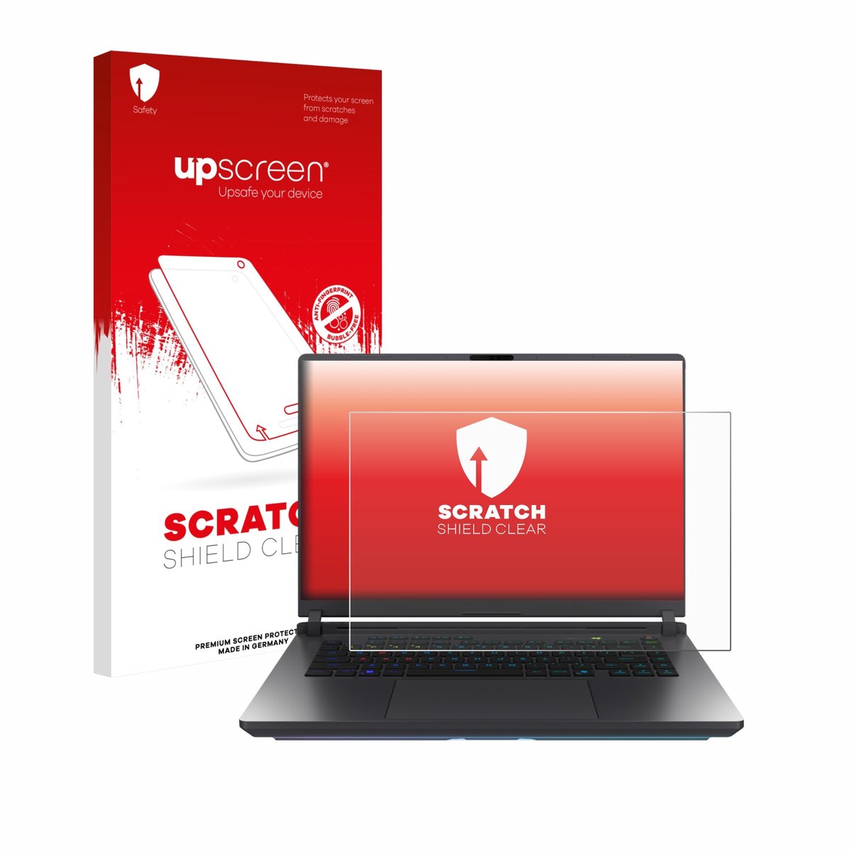 upscreen - Screenprotector voor ASUS ROG Strix G16 2025 - Folie Beschermfolie transparant
