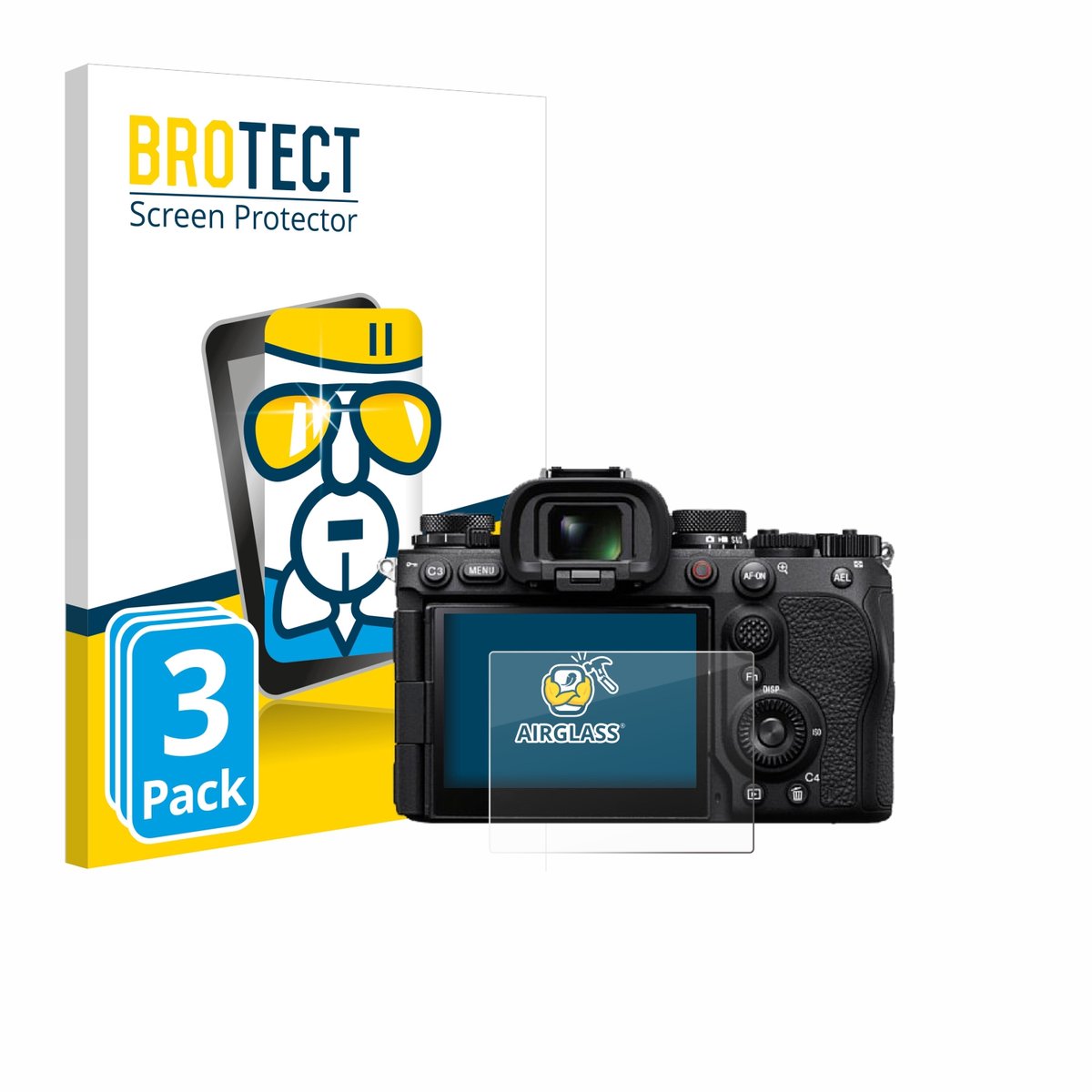 Screenprotector 3 Stuks voor Sony Alpha 9 III Beschermglas transparant