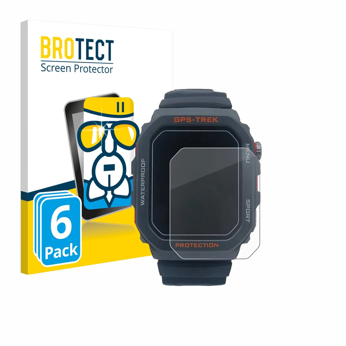 Screenprotector 6 Stuks voor Banlvs Smartwatch 1.73" Beschermglas transparant