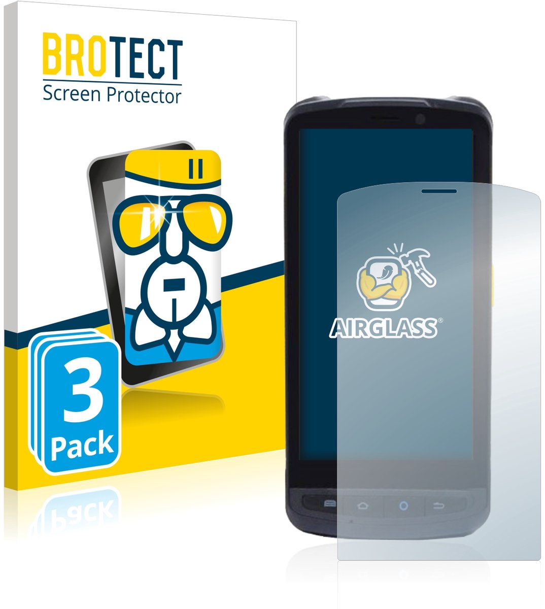 Screenprotector 3 Stuks voor Newland MT90 Orca Beschermglas transparant