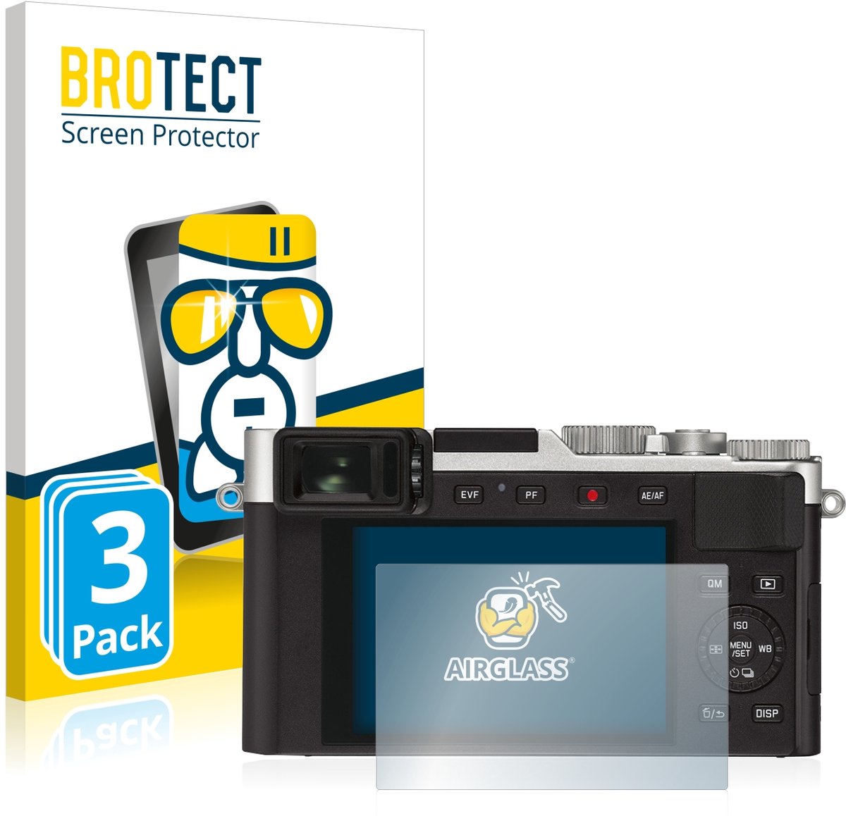 Screenprotector 3 Stuks voor Leica D-Lux 7 Beschermglas transparant