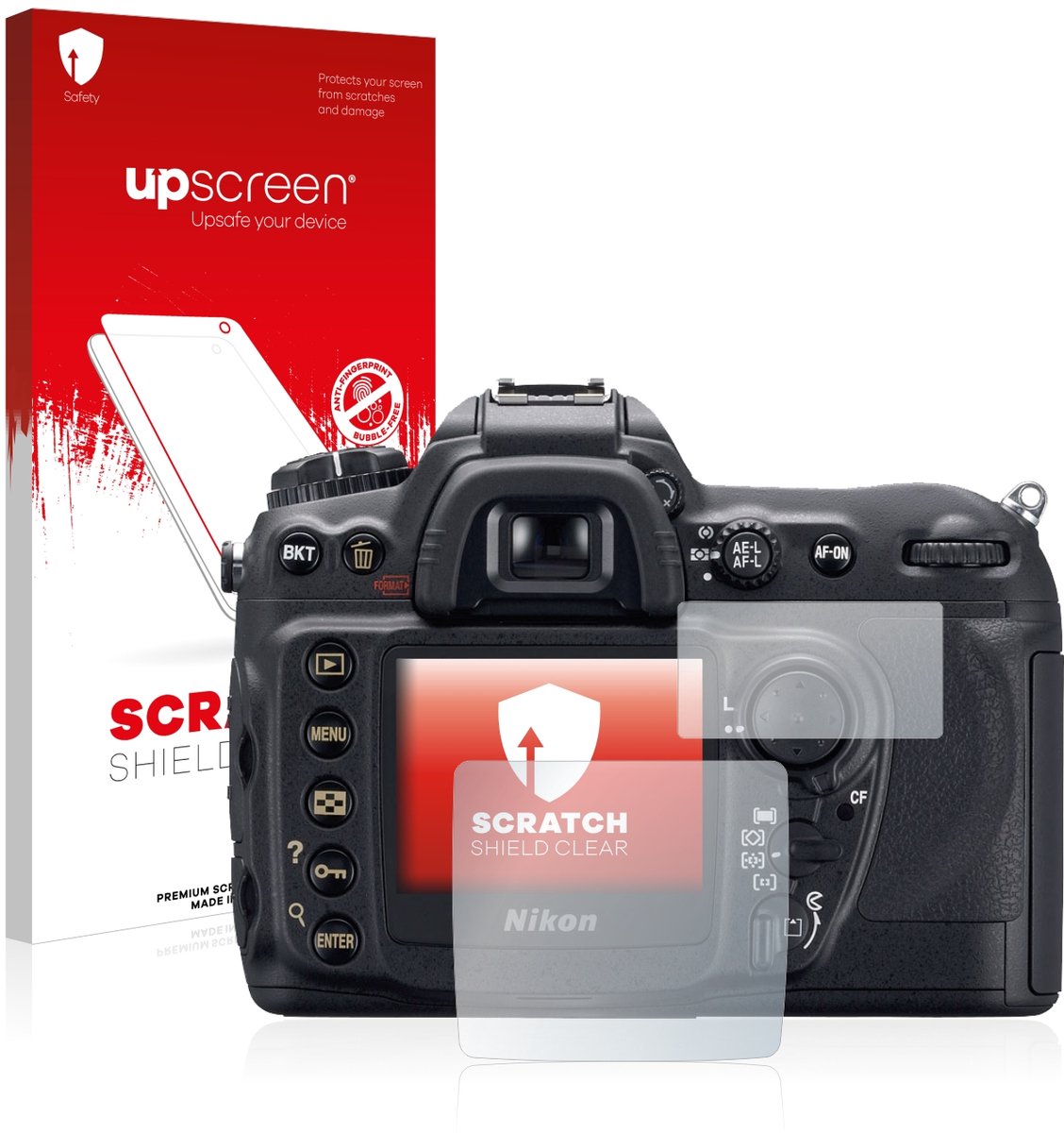 upscreen - Screenprotector voor Nikon D200 - Folie Beschermfolie transparant