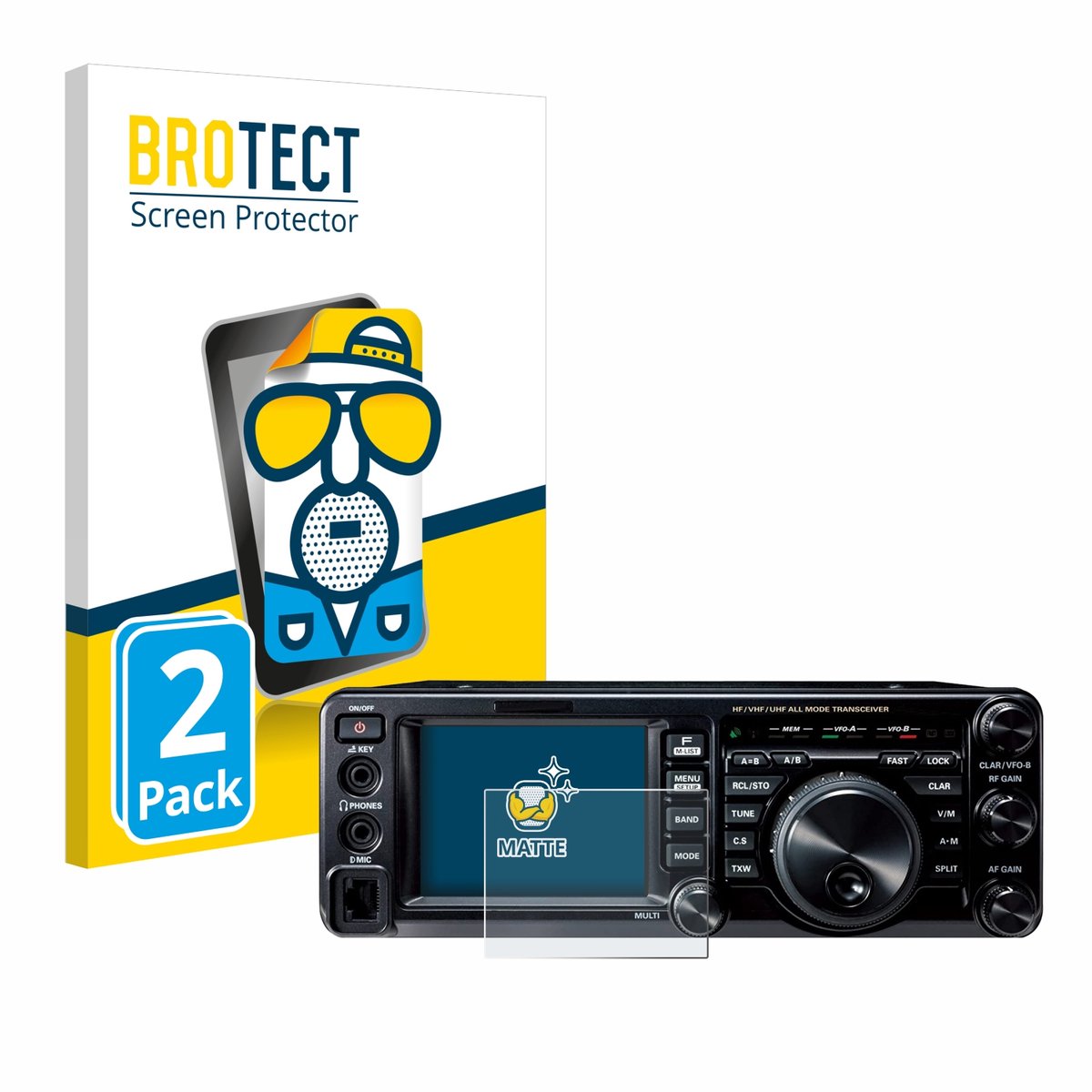 BROTECT - Screenprotector voor Yaesu FT-991A - Folie Beschermfolie matte 2 Stuks