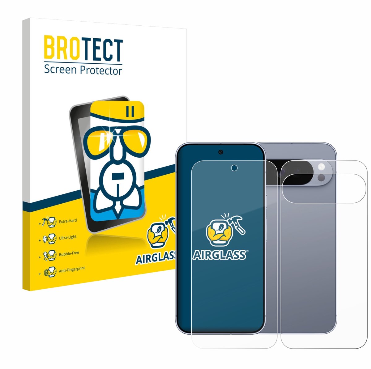 Screenprotector voor Google Pixel 10 Pro XL (Voor+Achter) Beschermglas transparant