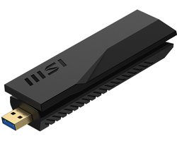 MSI BE6500 WiFi7 USB Stick - Dongle interfacekaart/-adapter USB 3.2 Gen 1 (3.1 Gen 1)