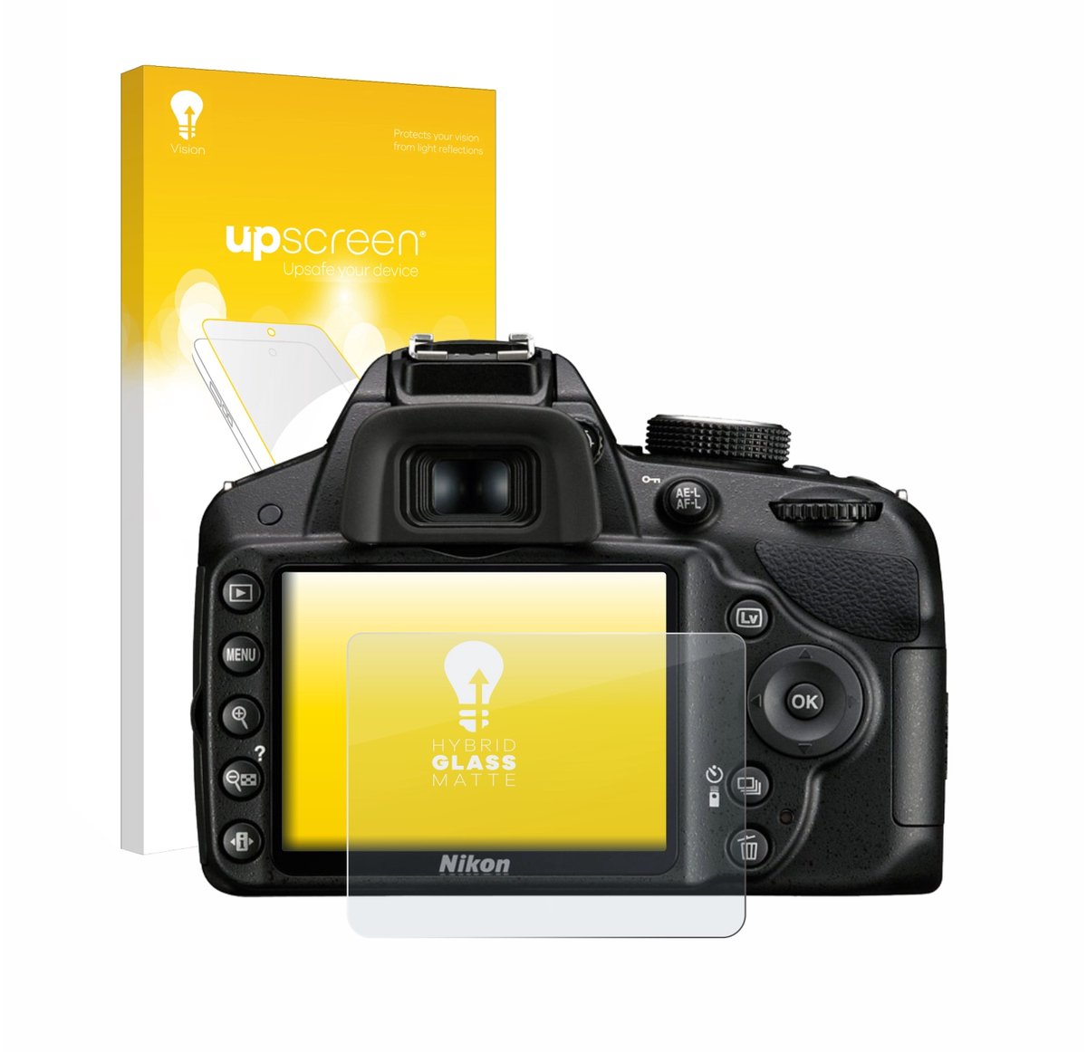upscreen - Screenprotector voor Nikon D3200 - Folie Beschermfolie Beschermglas matte