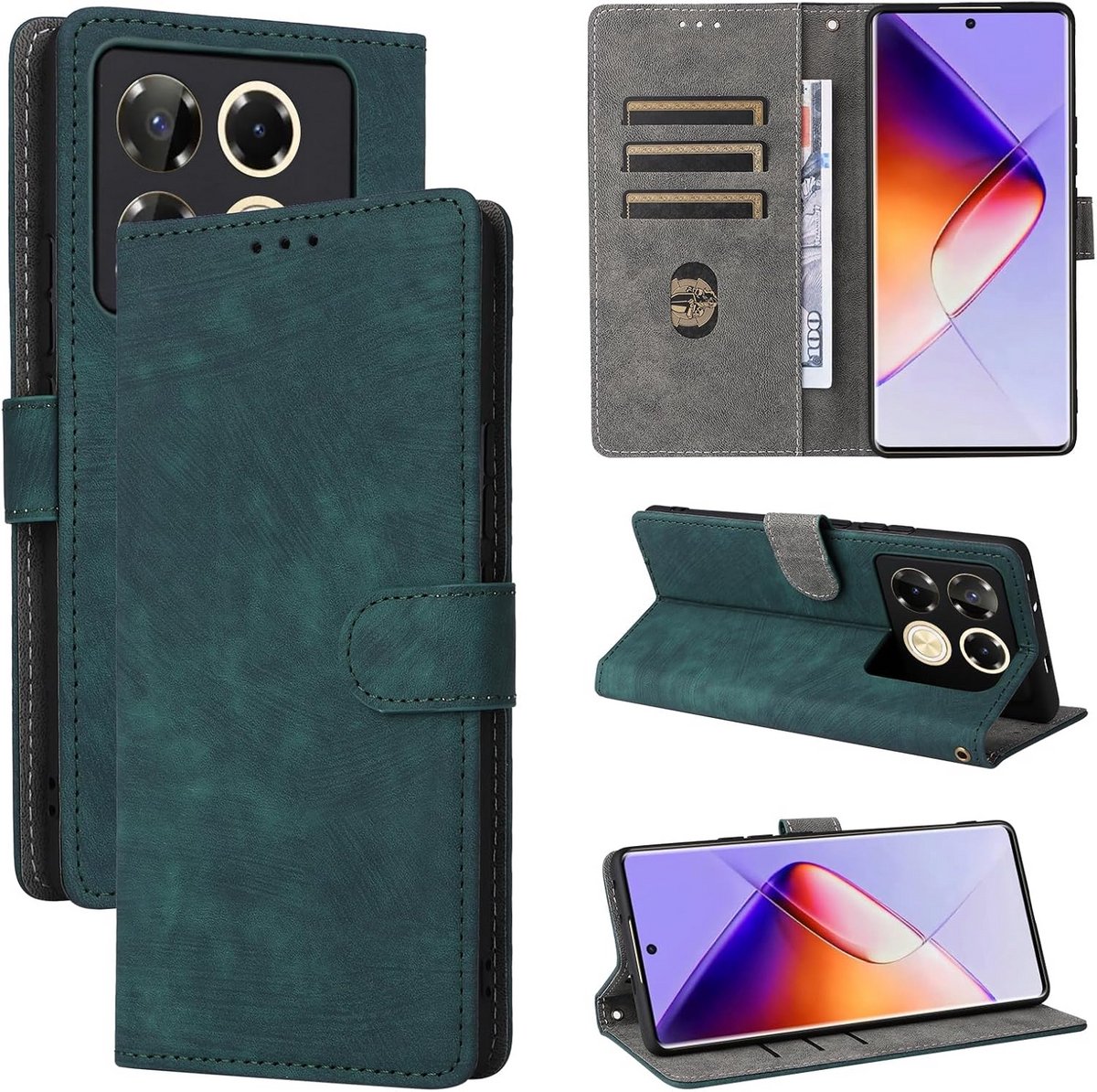 Luxe Wallet Telefoonhoesje met RFID-blokkering en Standaardfunctie voor 4G Model