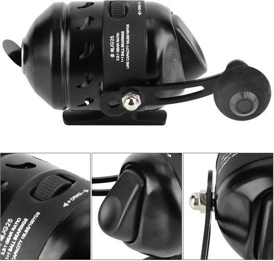 Allecto-Visserij-reel - Black Casting Spinning Reel - Inner Line Schieten - Gesloten - Zee Zoetwater Vissen - Geschikt voor - KLeur - model - Black Casting Spinning Reel voor Zee Zoetwater Vissen. — afbeelding 4