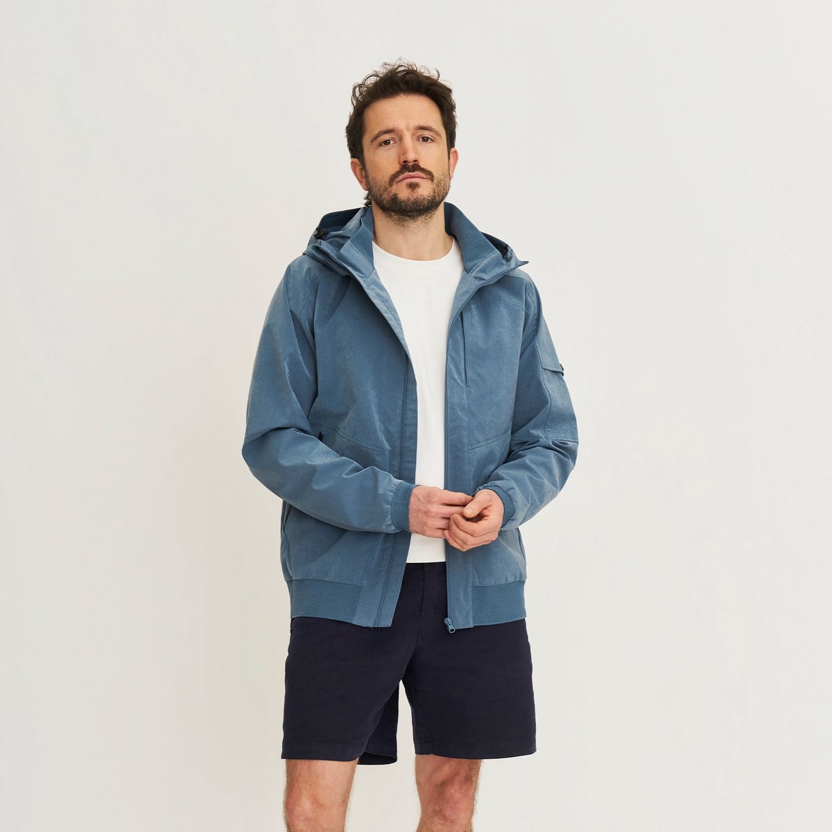 Travelin’ Helde Heren Hardshell Jas Waterdicht Blauw