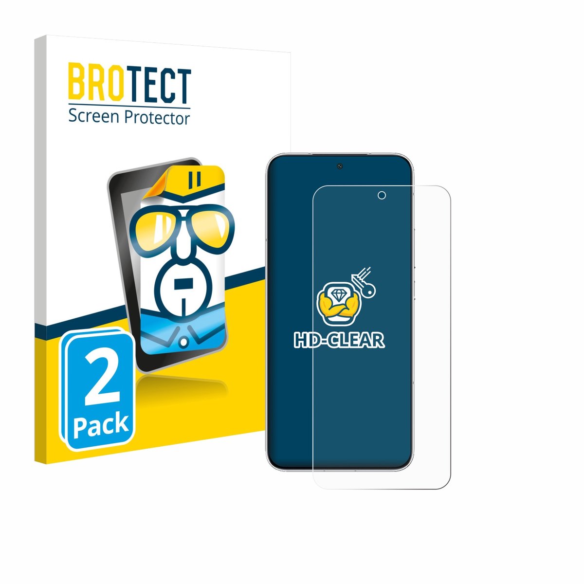BROTECT - Screenprotector voor Honor GT Pro - Folie Beschermfolie transparant 2 Stuks
