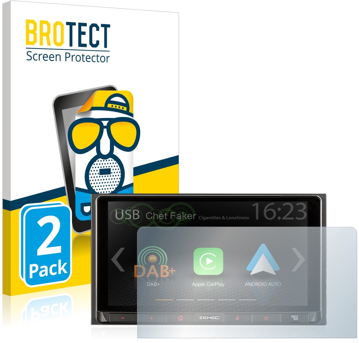 BROTECT - Screenprotector voor Zenec Z-N528 - Folie Beschermfolie matte 2 Stuks