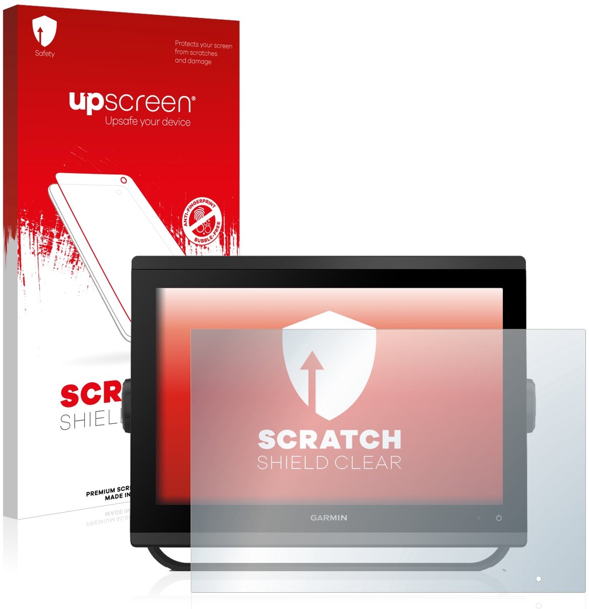 upscreen - Screenprotector voor Garmin GPSMAP 1223 - Folie Beschermfolie transparant