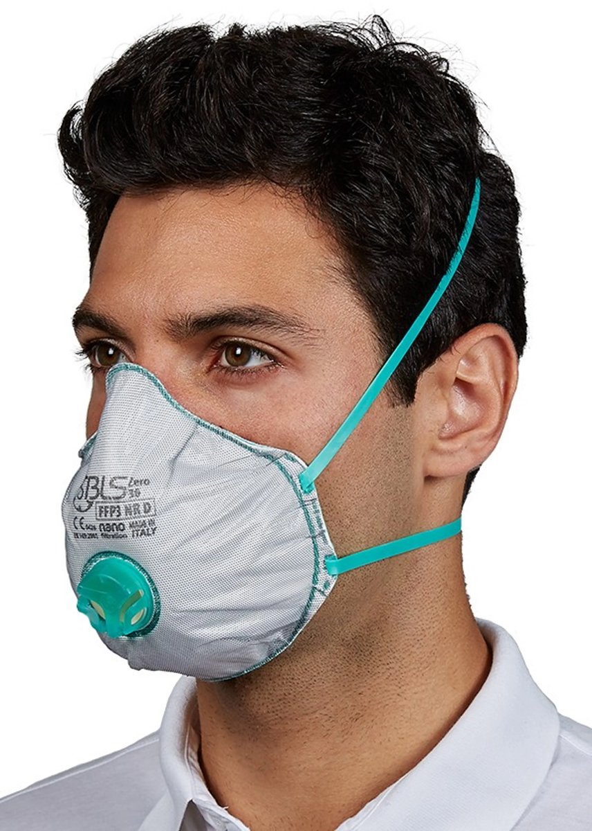 BLS Zero Stofmasker FFP3 met uitademventiel - 10 stuks