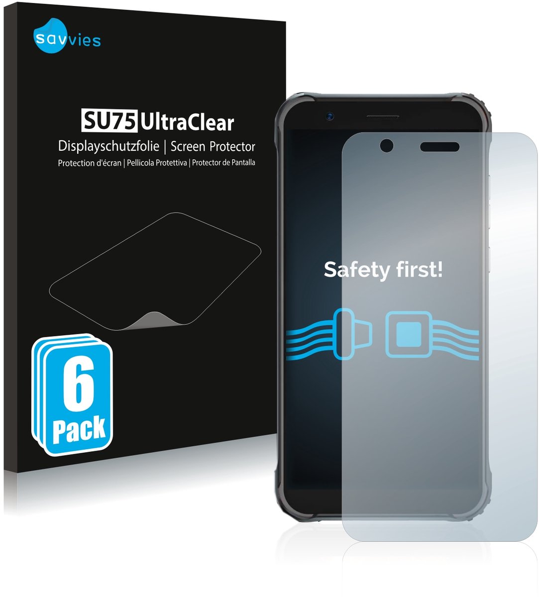 Savvies - Screenprotector voor Blackview BV4900 - Folie Beschermfolie transparant 6 Stuks