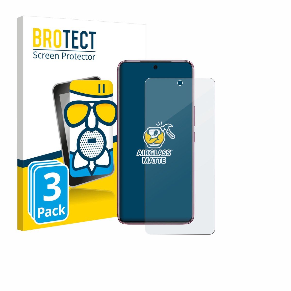 BROTECT - Screenprotector voor Vivo V60e - Folie Beschermfolie Beschermglas matte 3 Stuks