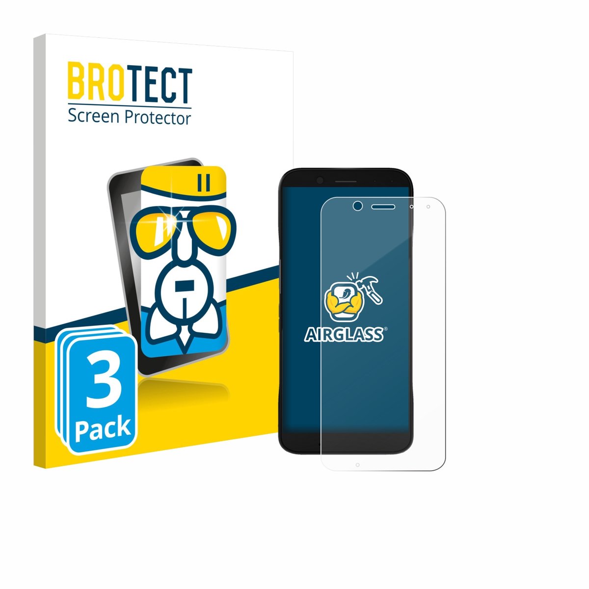 Screenprotector 3 Stuks voor Datalogic Memor 17 HC Beschermglas transparant