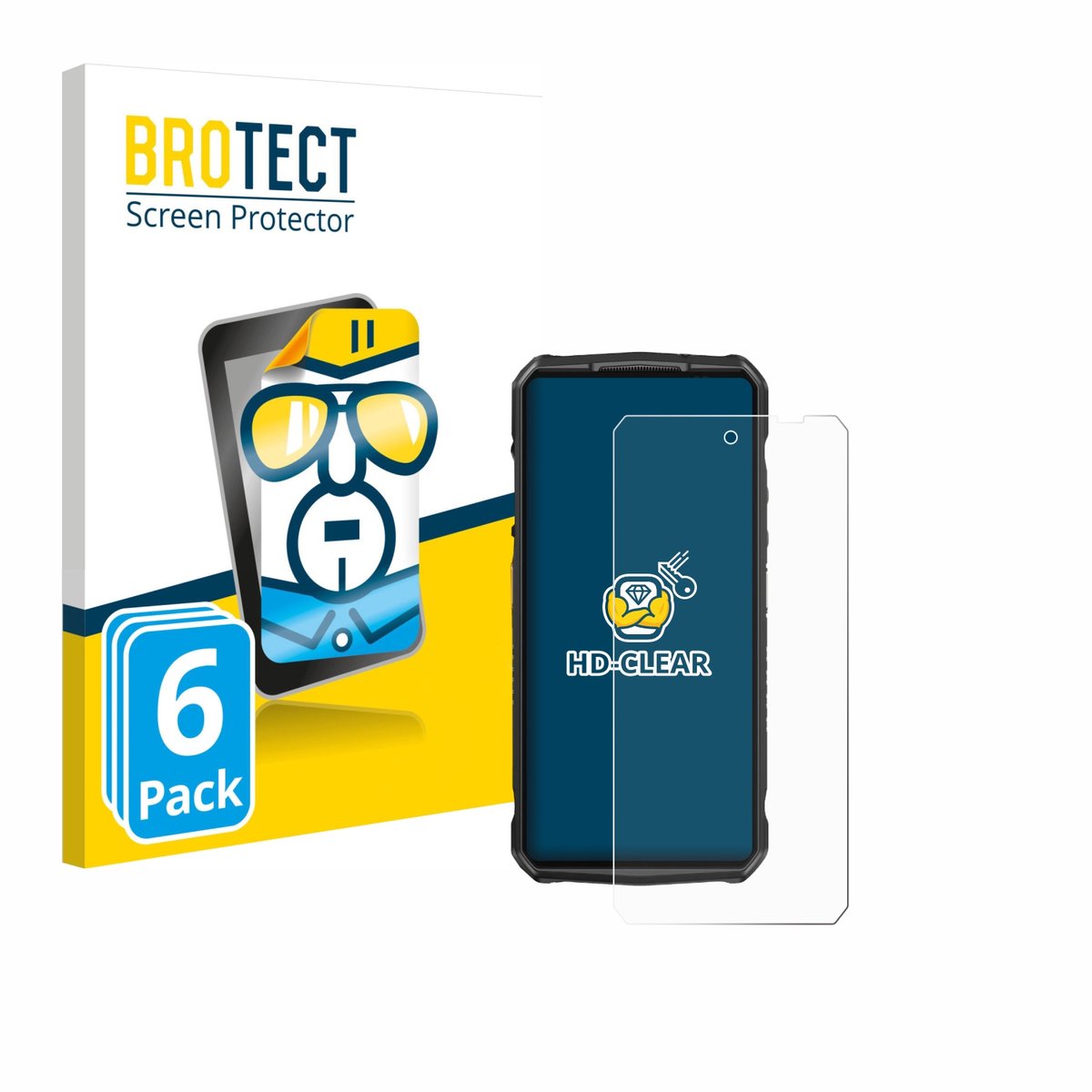 BROTECT - Screenprotector voor Ulefone 29 pro - Folie Beschermfolie transparant 6 Stuks