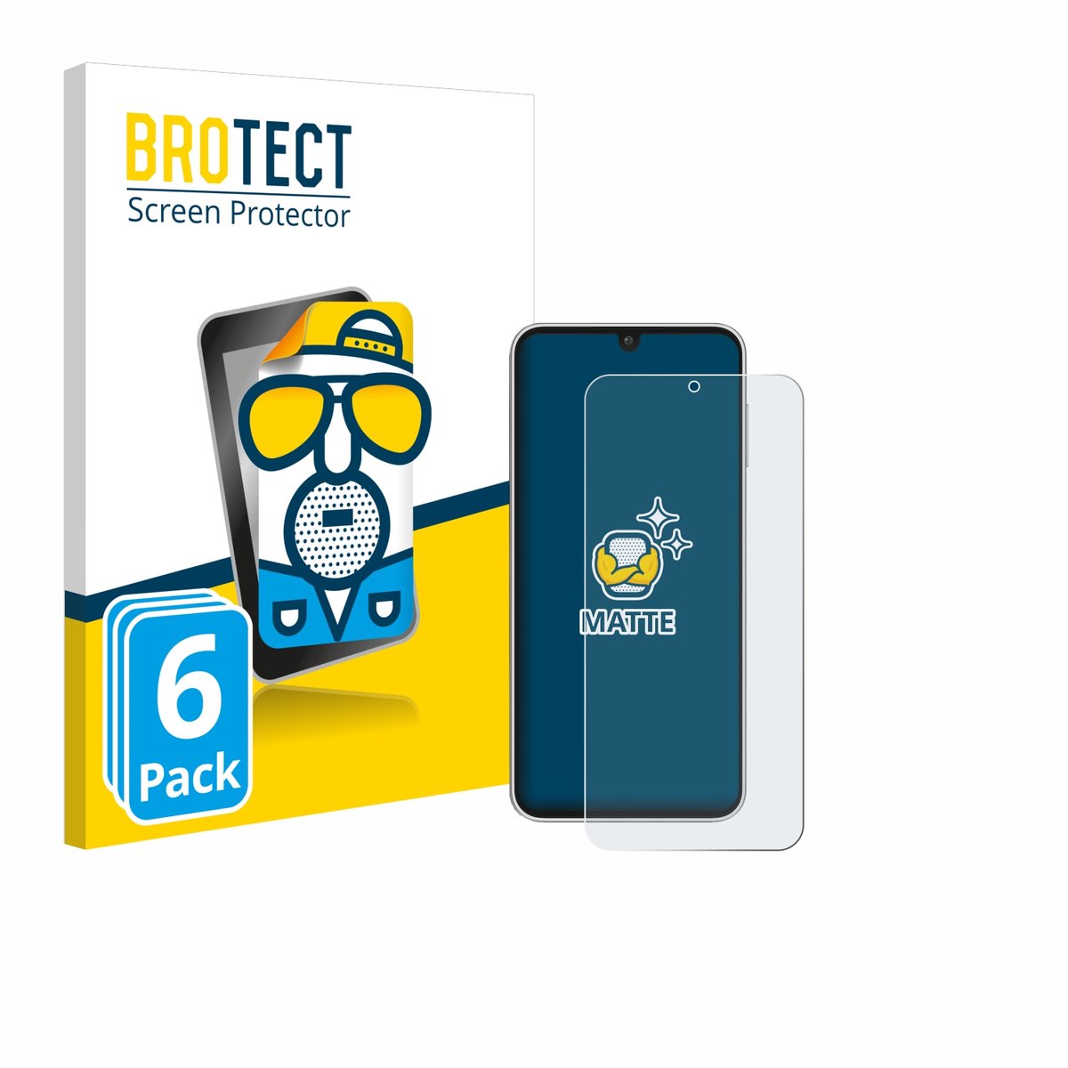BROTECT - Screenprotector voor Samsung Galaxy F17 - Folie Beschermfolie matte 6 Stuks