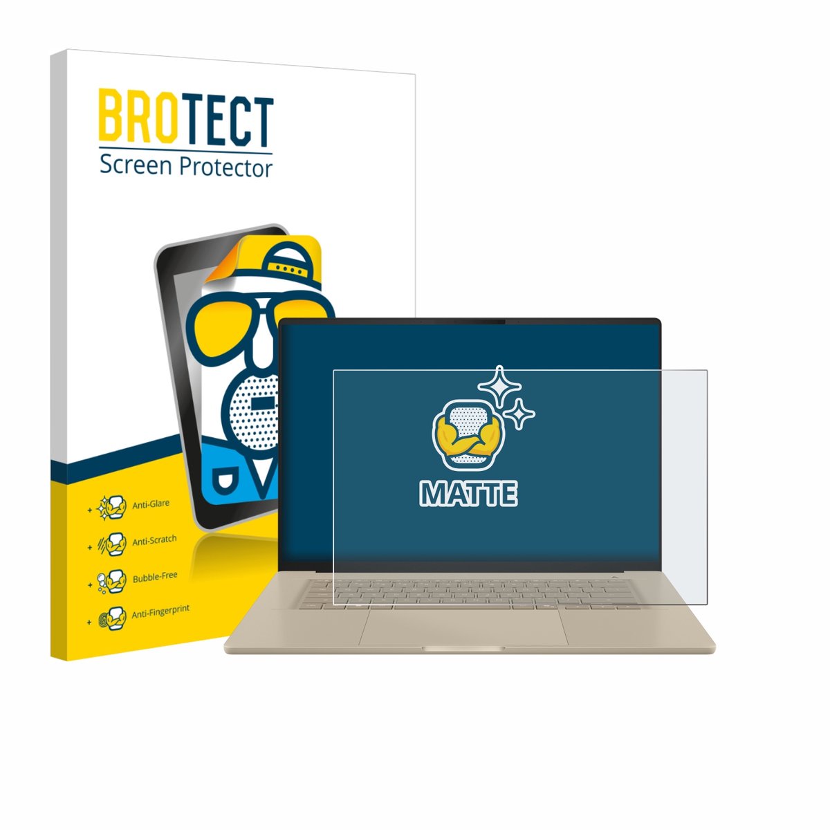 BROTECT - Screenprotector voor ASUS ZenBook A16 UX3607 - Folie Beschermfolie matte