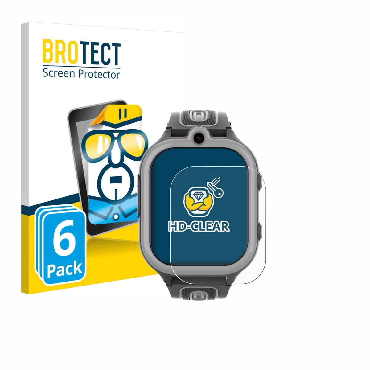 BROTECT - Screenprotector voor Valdus DF91 - Folie Beschermfolie transparant 6 Stuks