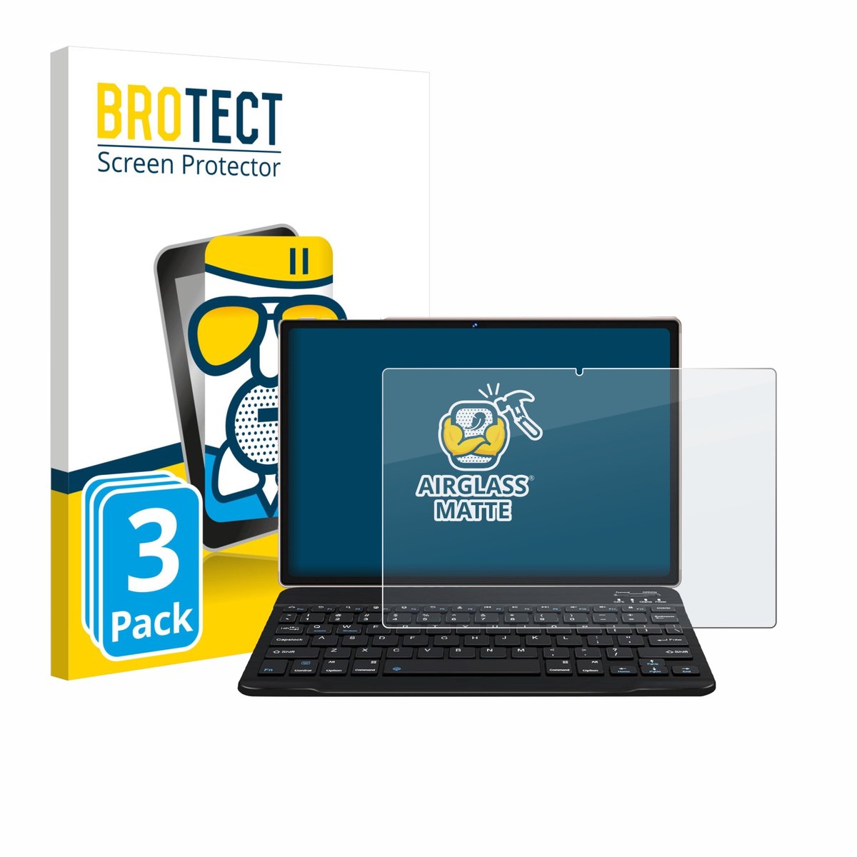 BROTECT - Screenprotector voor DEERTiME E9 10.1" - Folie Beschermfolie Beschermglas matte 3 Stuks