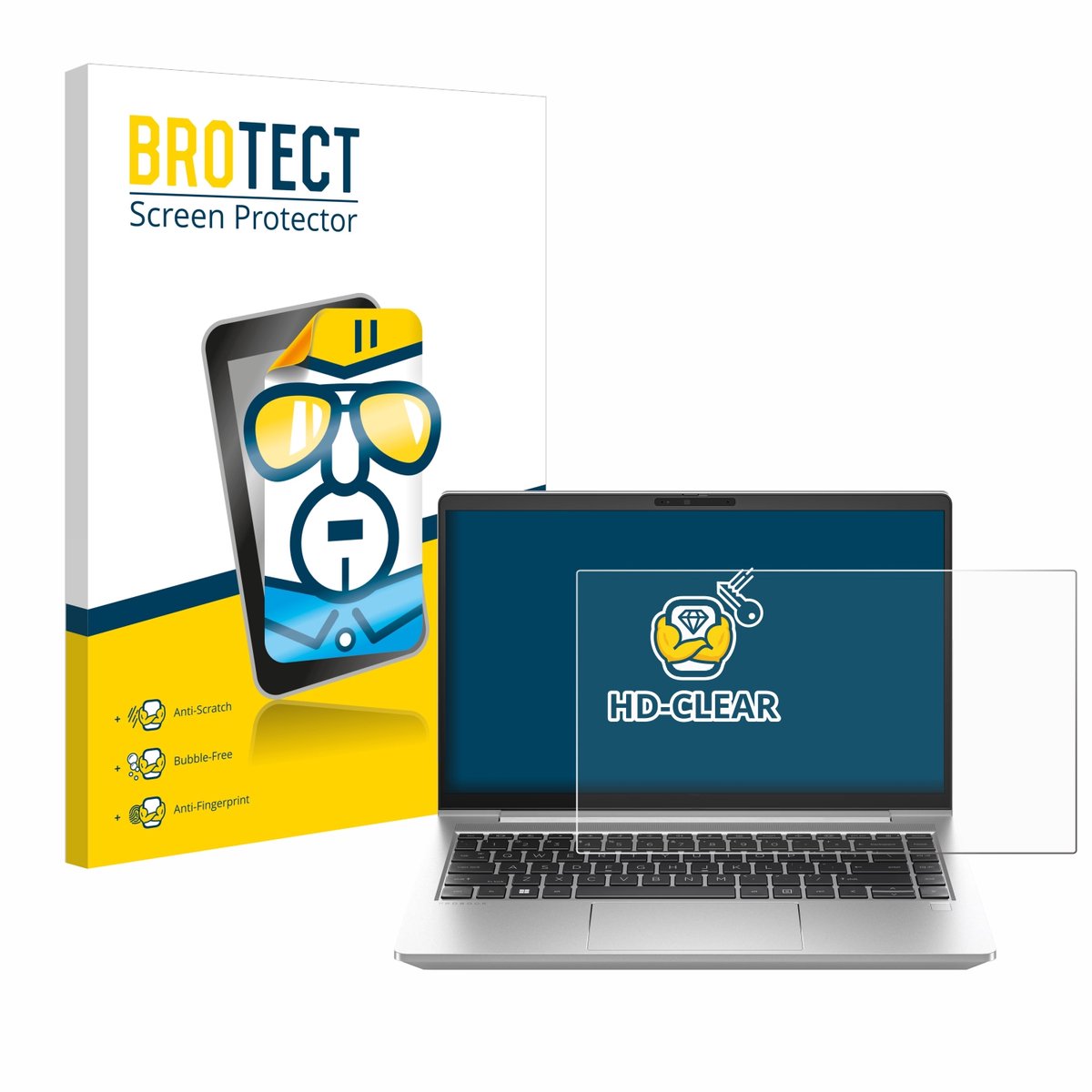 BROTECT - Screenprotector voor HP ProBook 445 G10 - Folie Beschermfolie transparant