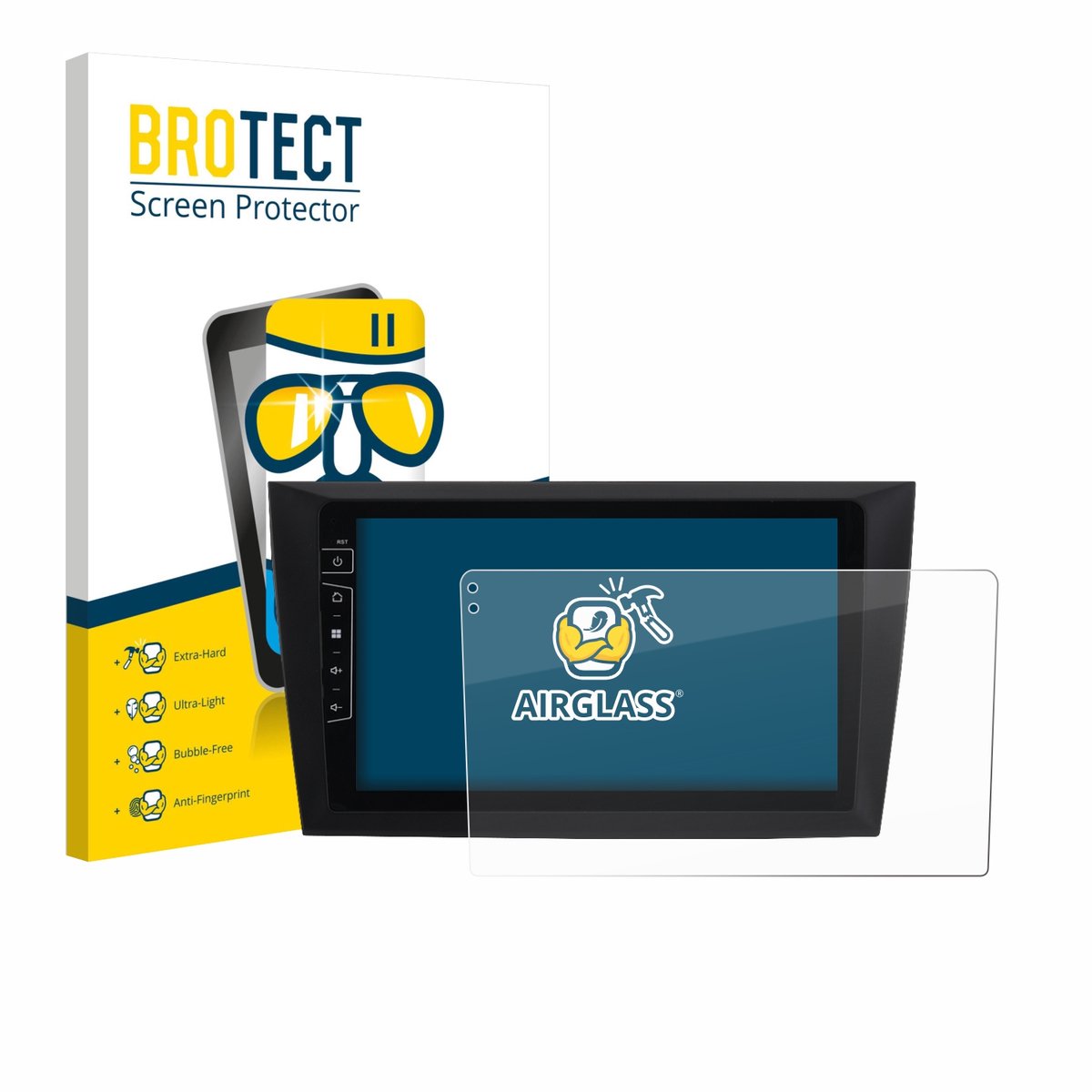 Screenprotector voor Dynavin D8-DF31 9" Beschermglas transparant