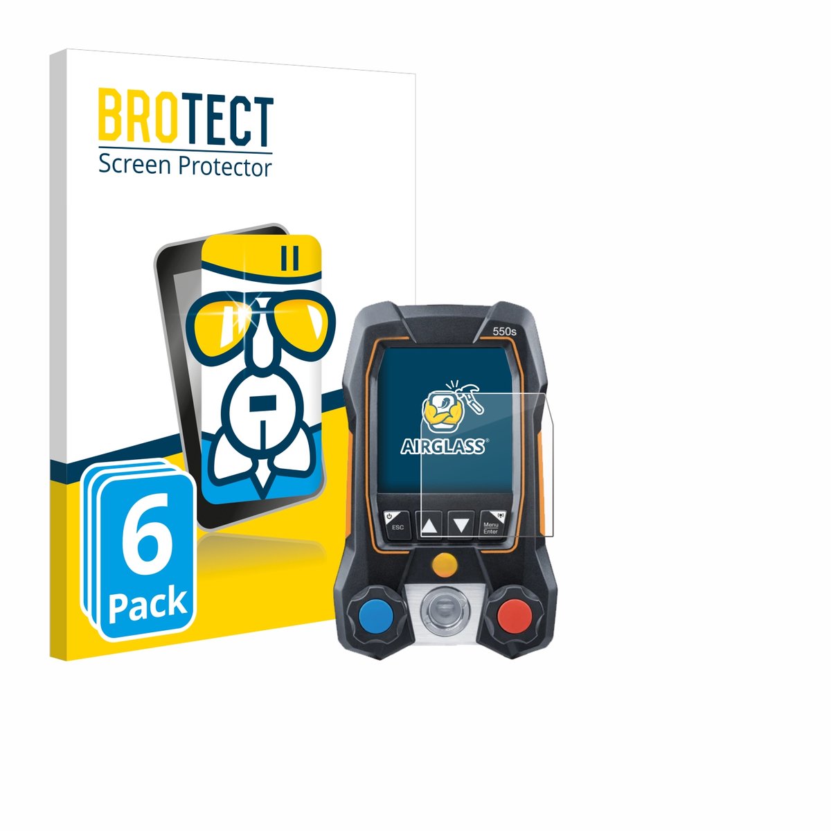 Screenprotector 6 Stuks voor Testo 550s Beschermglas transparant