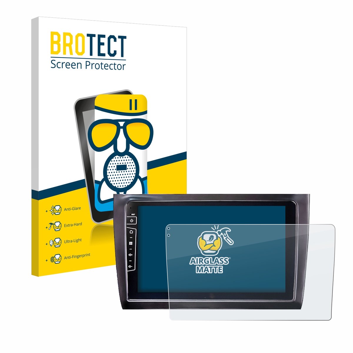BROTECT - Screenprotector voor Dynavin D9-DF56 9" - Folie Beschermfolie Beschermglas matte