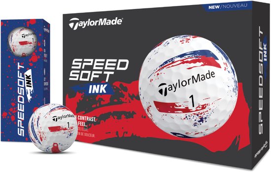 TaylorMade SpeedSoft Ink Golfballen 2026 - Blue Red - 12-Stuks van Merkloos — afbeelding 2