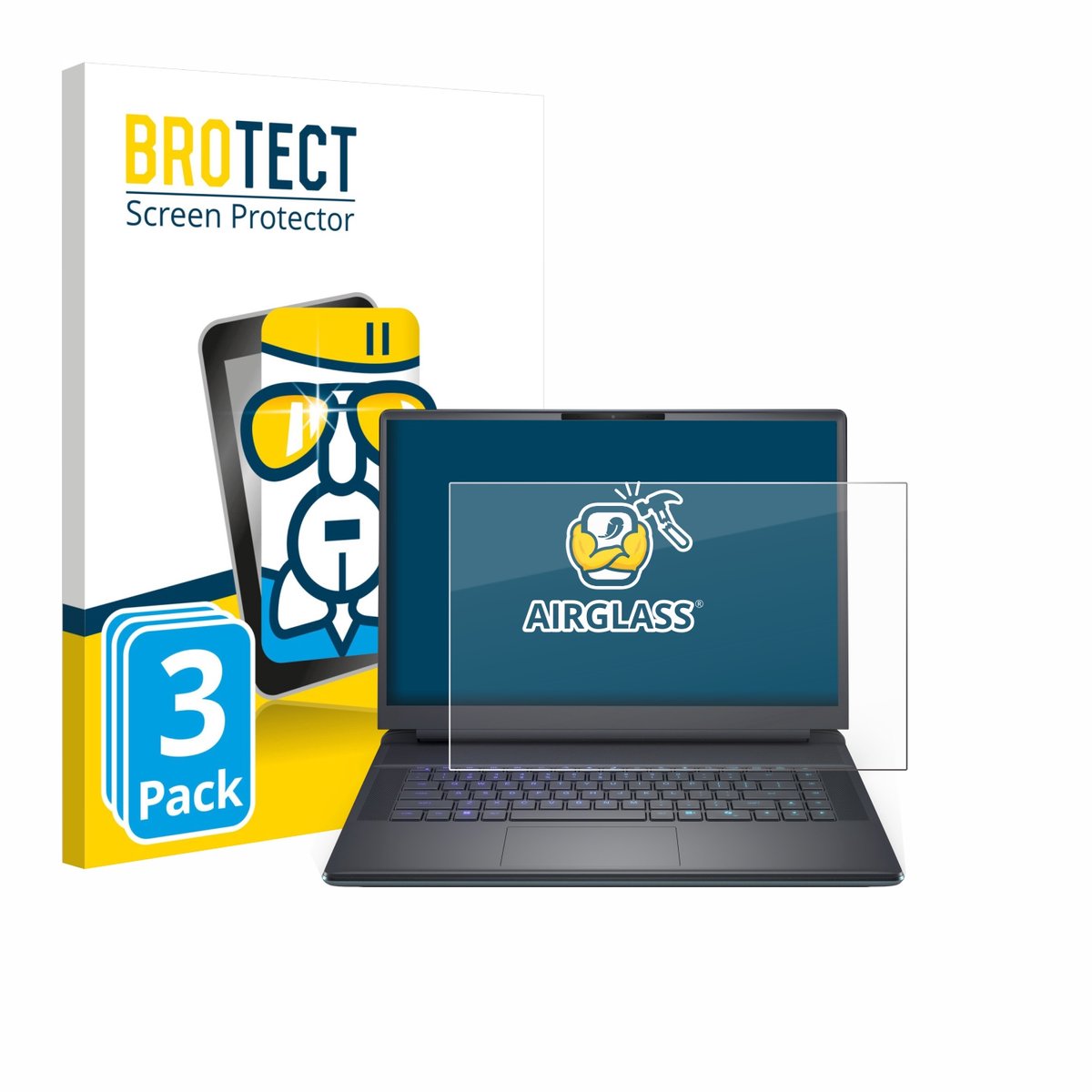 Screenprotector 3 Stuks voor Dell Alienware 16 Area-51 Beschermglas transparant