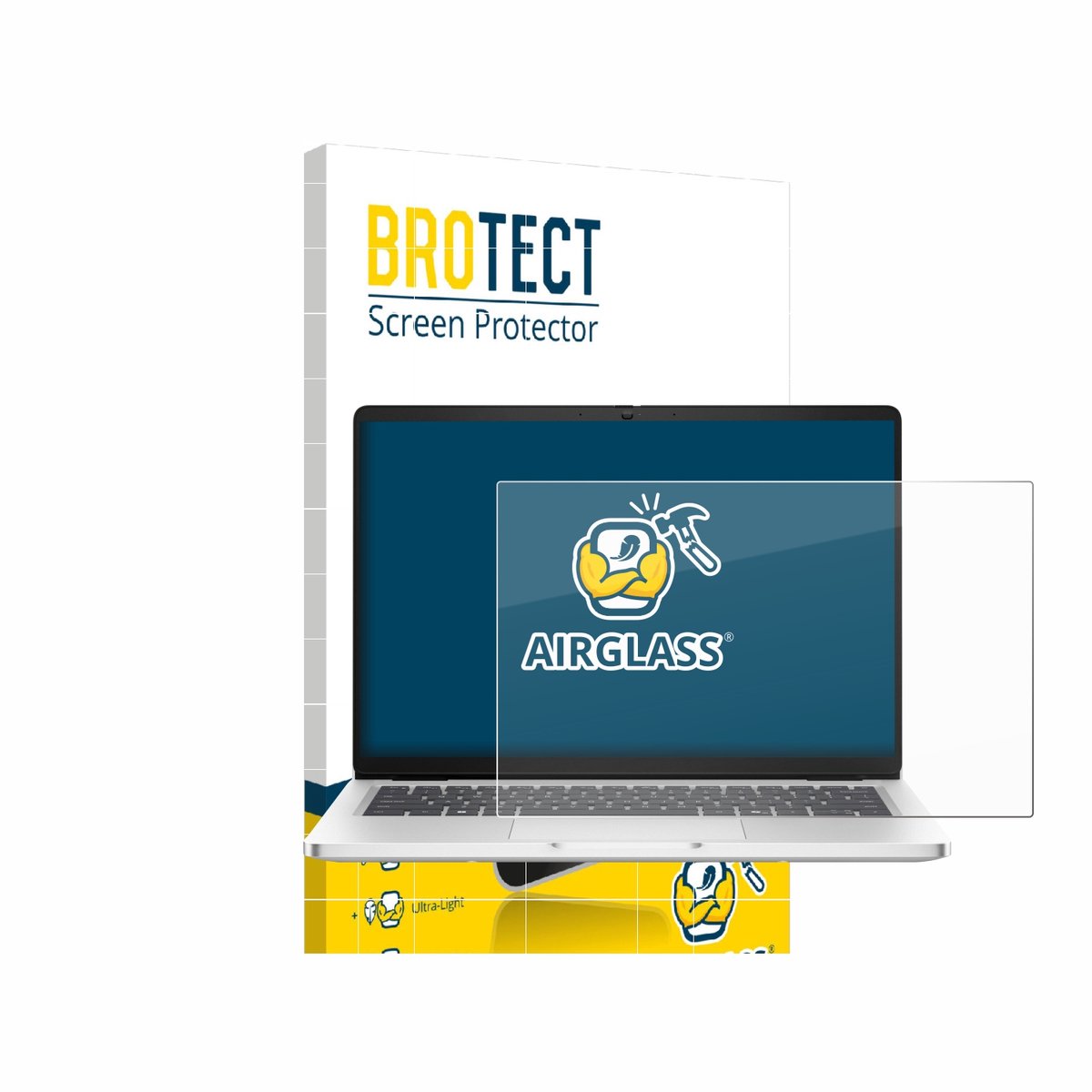 Screenprotector voor Dell Pro 14 Premium PA14250 Non-Touch Beschermglas transparant
