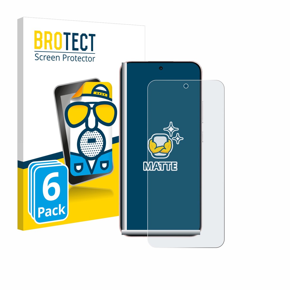 BROTECT - Screenprotector voor Oppo Reno 14 - Folie Beschermfolie matte 6 Stuks