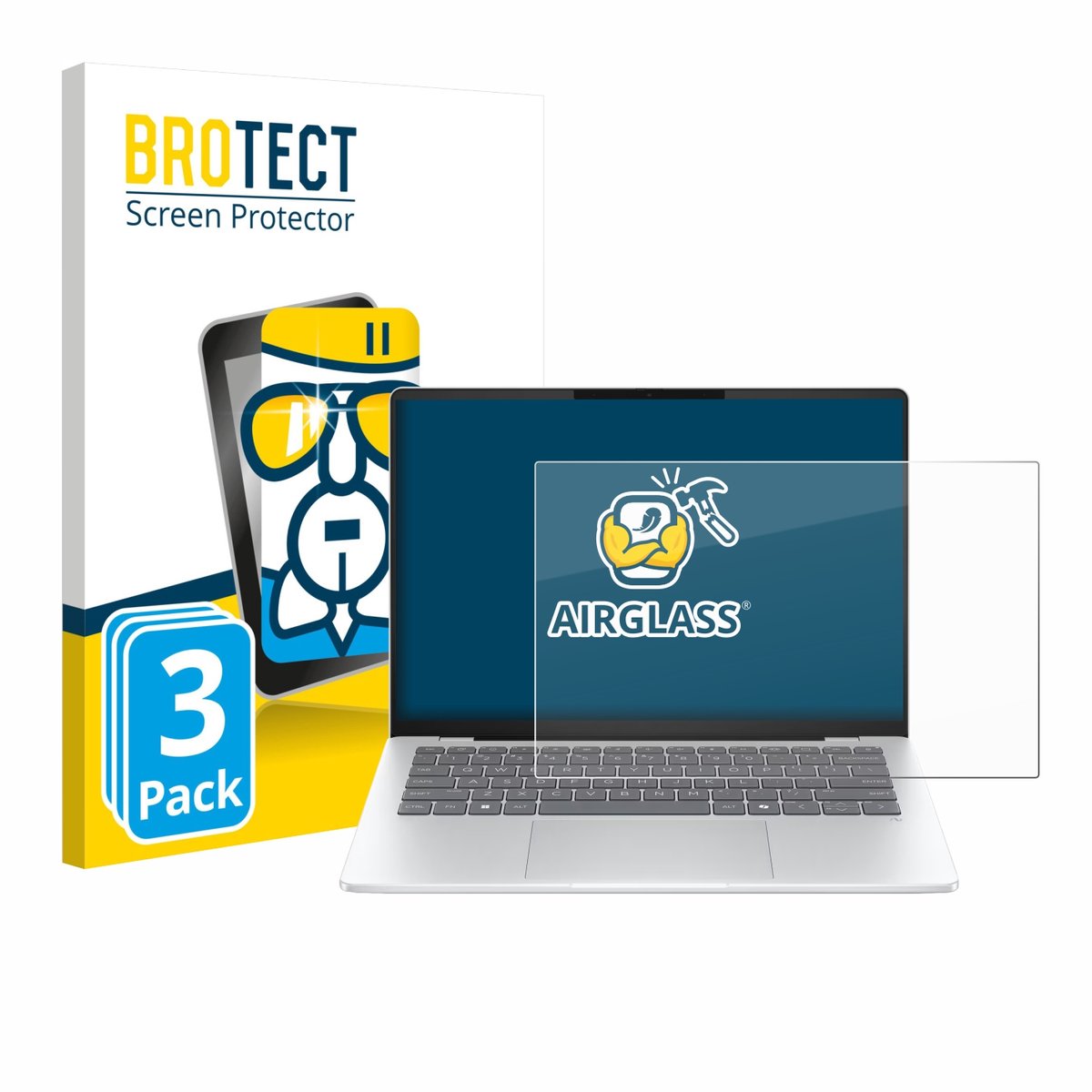 Screenprotector 3 Stuks voor HP OmniBook 5 14 Beschermglas transparant