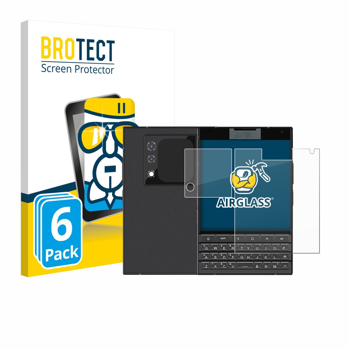 Screenprotector 6 Stuks voor Unihertz Titan 2 (Voor+Camera) Beschermglas transparant