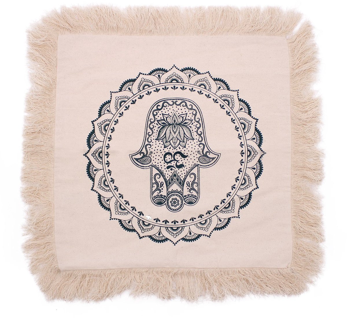 4 x Hamsa Mandala Cushion - 45x45cm - green