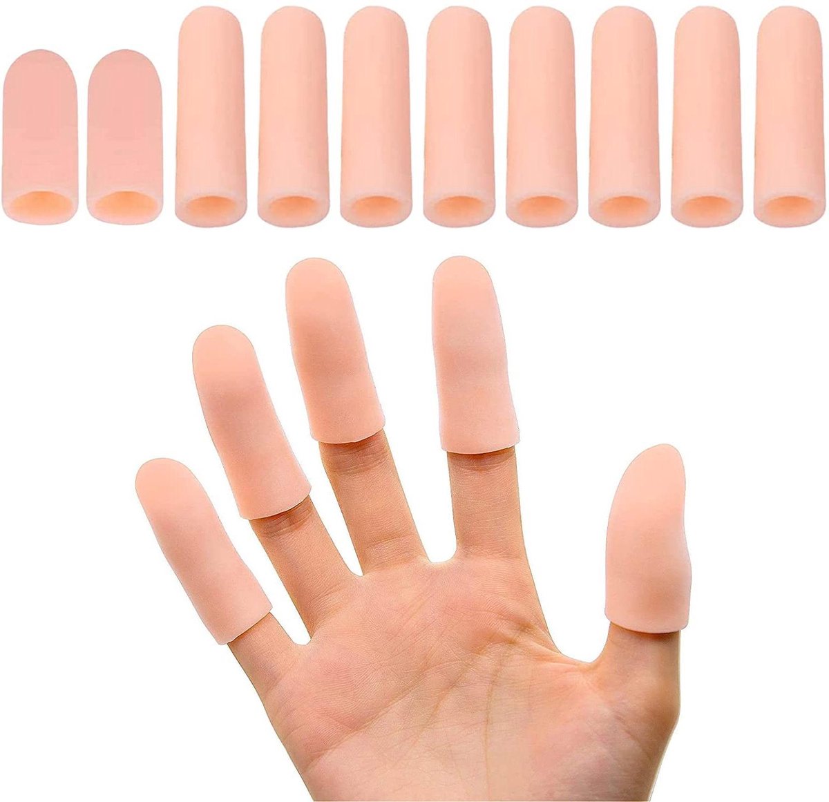 Vingerbescherming voor hand-eczeem en kallositeiten, set van 10 stuks