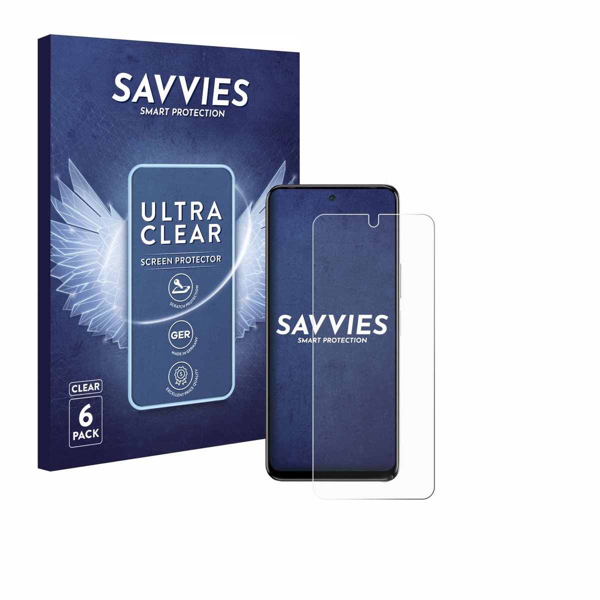 Savvies - Screenprotector voor Infinix Hot 12 - Folie Beschermfolie transparant 6 Stuks