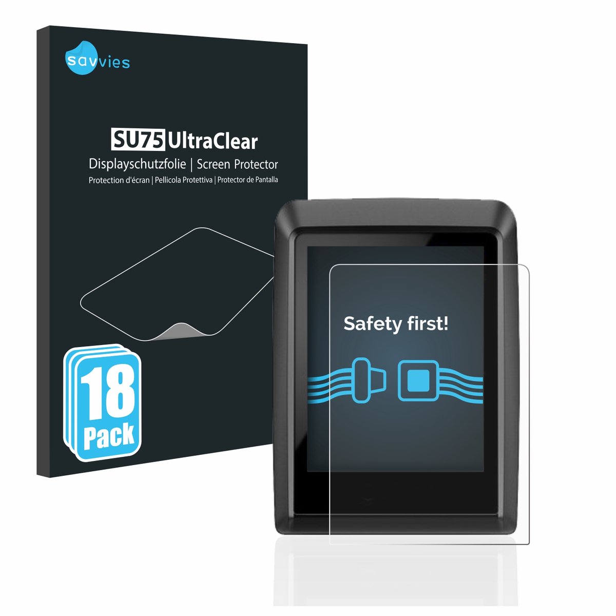Savvies - Screenprotector voor Bosch Kiox 300 - Folie Beschermfolie transparant 18 Stuks