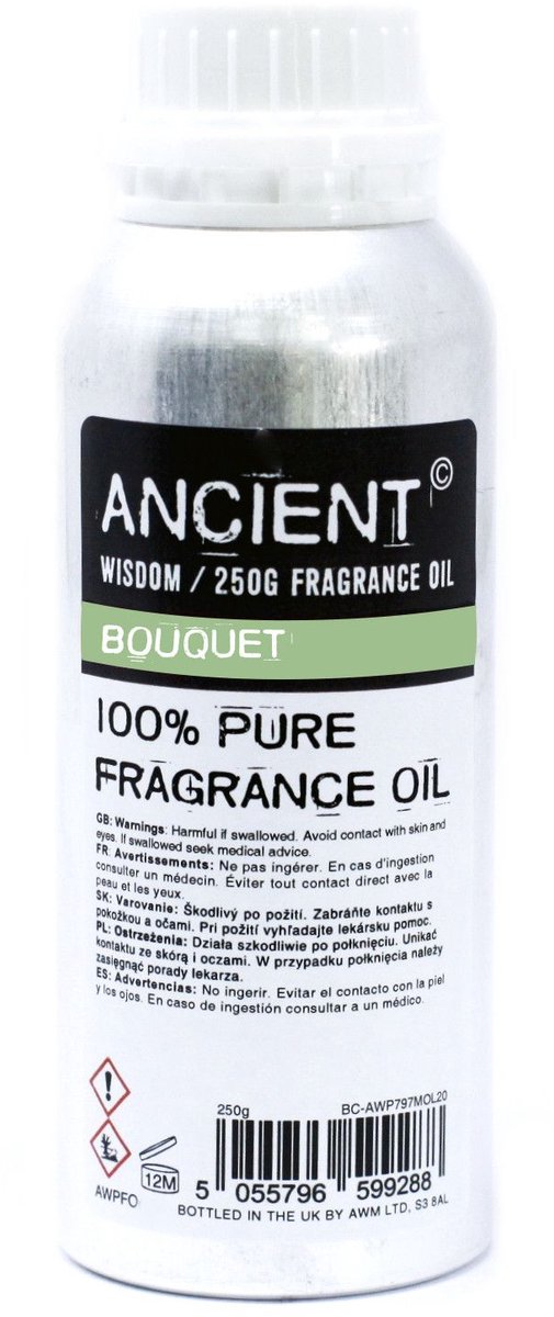 Ancient Wisdom - Geurverstuiver - Boeketgeur 250 g met dipropyleenglycol - geur olie - aromatherapie - luchtverfrisser - geurverspreider - geurervaring - geurverspreiding