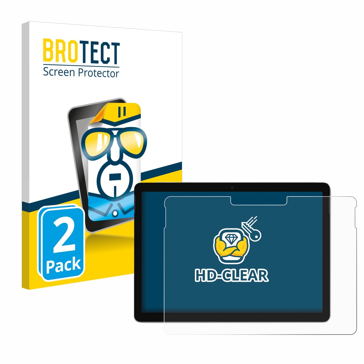 BROTECT - Screenprotector voor Microsoft Surface Go 2 10.5" - Folie Beschermfolie transparant 2 Stuks