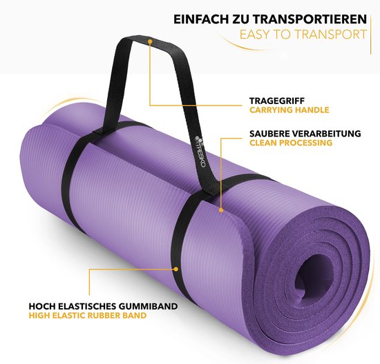 Yoga mat Lila 1 cm dik van Tunturi — afbeelding 2
